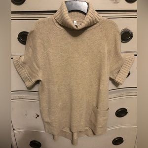 Kokun Cashmere Short Sleeve Turtleneck Sweater Size L
